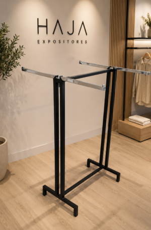 Arara de Chão Dupla para Roupas e Cabides