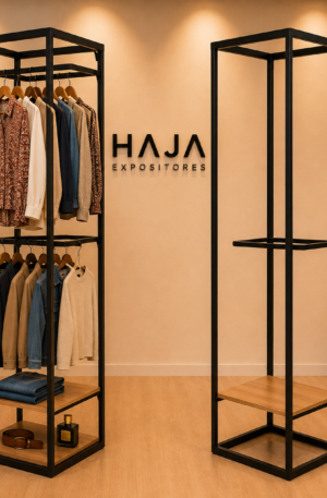 Arara Torre Dupla de Chão HAJA – Cremalheira Deslizante
