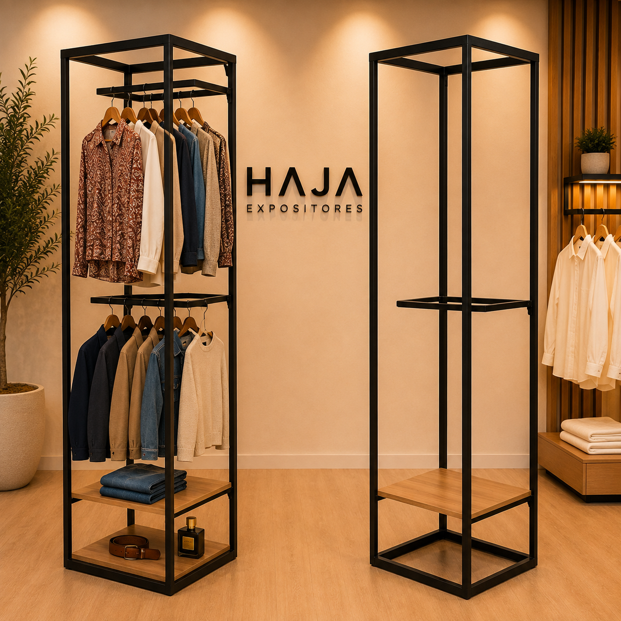 Arara Torre Dupla de Chão HAJA – Cremalheira Deslizante