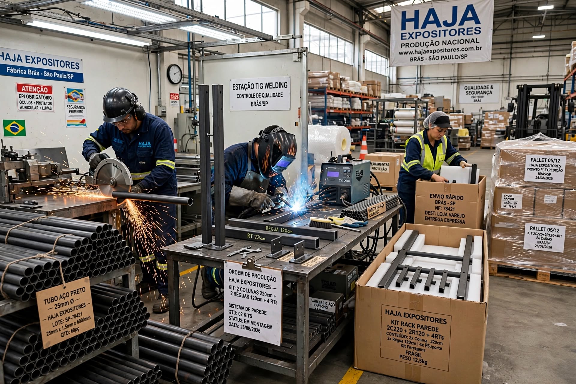 Fabrica de araras industriais e mobiliario comercial no Bras SP
